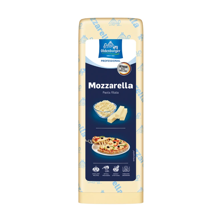Oldenburger Professional pasta filata mozzarella in a 3 kg block