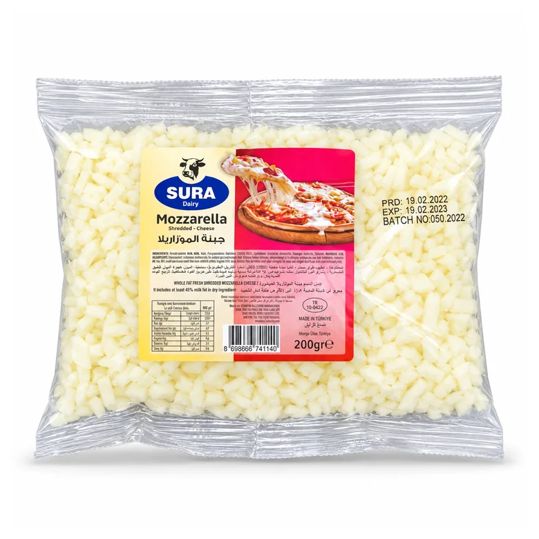 SURA Shredded Mozzarella 200 g