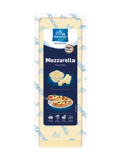 Oldenburger Professional pasta filata mozzarella in a 2.5 kg block