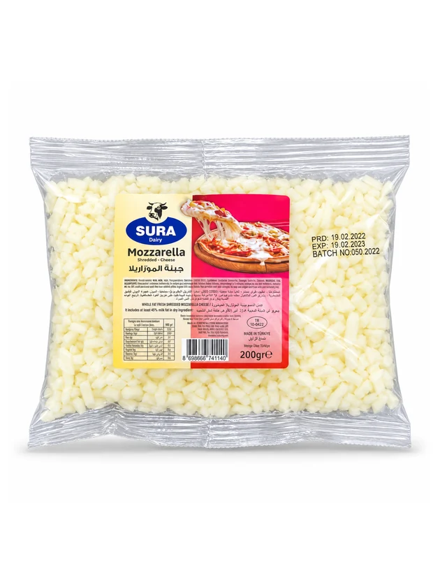 SURA Shredded Mozzarella 200 g